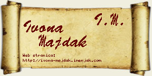 Ivona Majdak vizit kartica